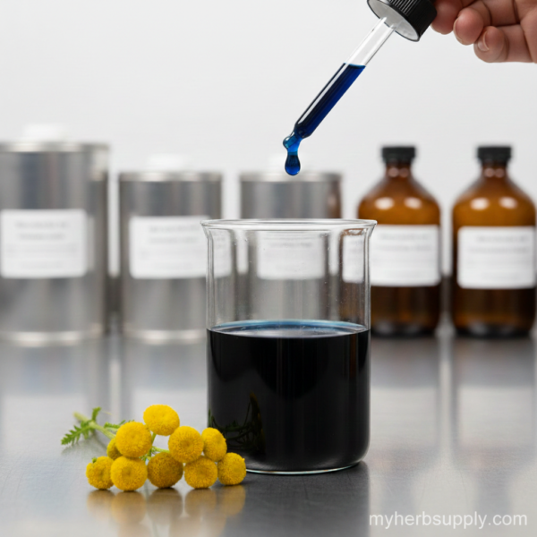 100% Pure Blue Tansy Oil – Bulk Supplier from Morocco"Direct from Source"